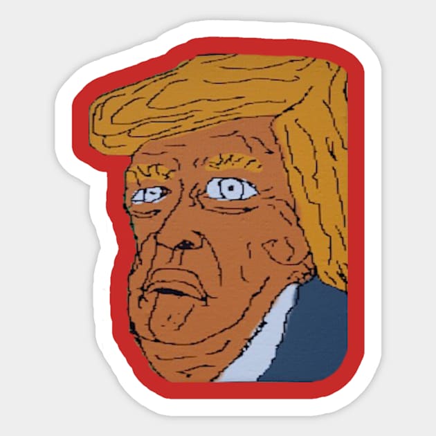 Beautiful President Trump Sticker by The_Biff